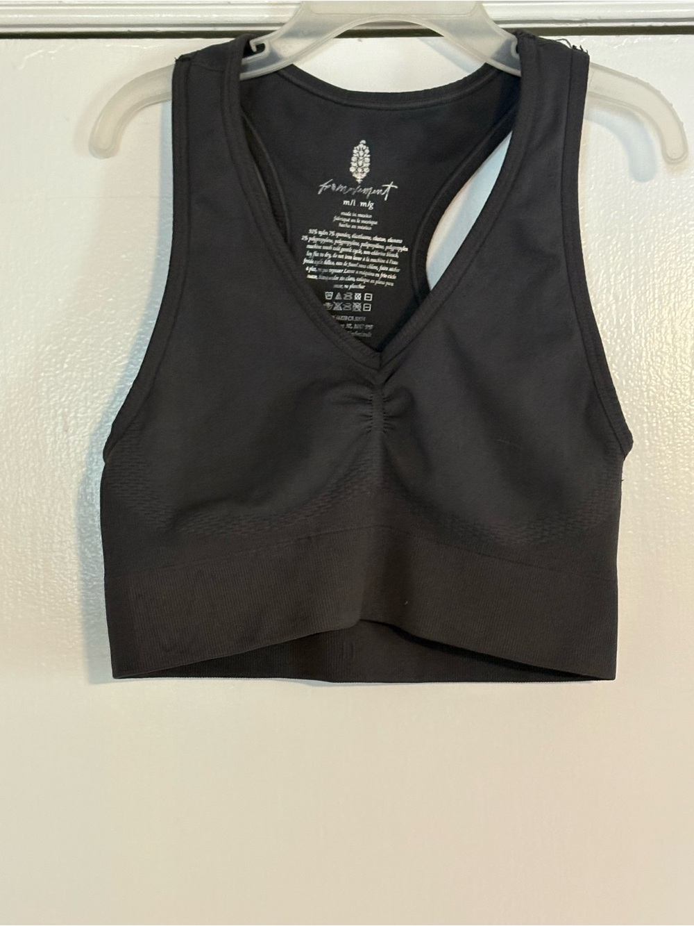 NWOT FP Movement Free People Black Racerback Sports Bra M/L